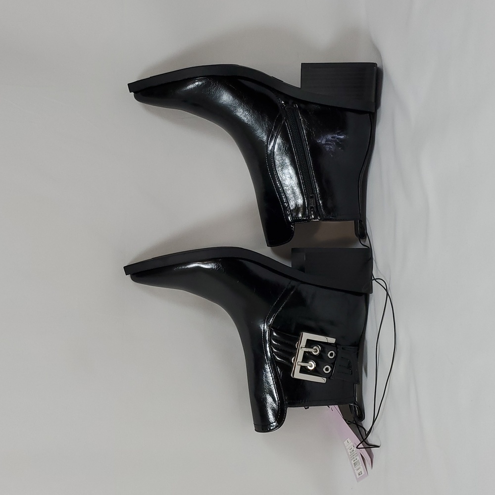 wild fable Woman's Giovanna Buckle Western Ankle Boots Memory Foam ~ Black - Picture 10 of 13
